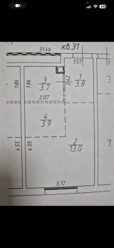 1-к квартира, 4/12 эт., 24м²